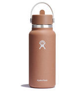 Bouteille Hydro Flask à large ouverture avec bouchon à paille flexible Sandy