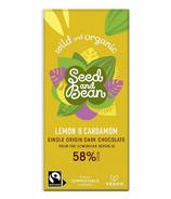 Seed & Bean barre de chocolat noir au citron et à la cardamome