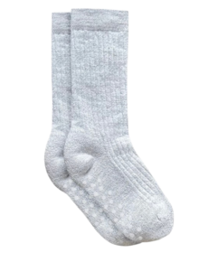 Q for Quinn Merino Wool-Cotton Midweight Kids Socks Mist