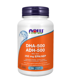image of NOW Foods DHA-500 1,000mg with sku:18689