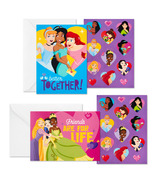 Hallmark Valentine's Day Cards + Stickers Disney Princess