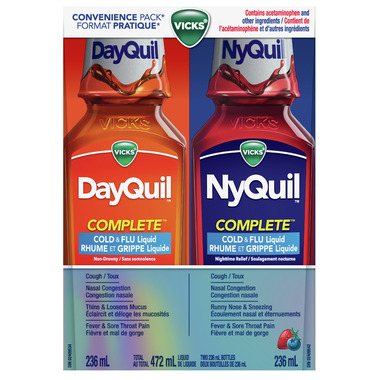 Buy Vicks DayQuil NyQuil Complete Cold & Flu Liquid Covenience Pack at ...