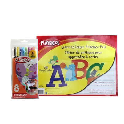 Buy Playskool Twisteasy Jumbo Crayons & Get Playskool Learn To Letter Practice Pad Free