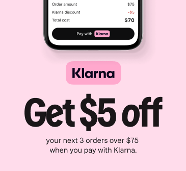 Shop now, pay with Klarna.
