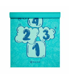 GAIAM 3mm Kids Printed Yoga Mat Hopscotch