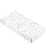 Kushies Baby Flannel Changing Pad Cover Grey Feathers