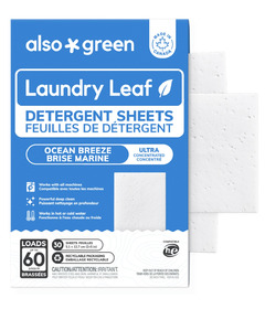 Also Green Laundry Leaf Detergent Sheets Ocean Breeze