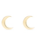 Bluboho Everyday Little Crescent Moon Earring 14K Yellow Gold