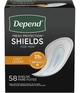 Depend Incontinence/Bladder Control Shields Incontinence Pads for Men