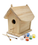 Kinderfeets Birdhouse with Paint and Brushes