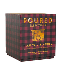 Poured New York Soy Coconut Wax Candle Flames & Flannel