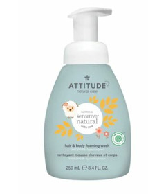 image of ATTITUDE Baby 2-in-1 Natural Hair and Body Foaming Wash with sku:123597