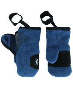 Calikids Fleece Mitten with Wrist Elastic Denim Blue