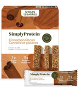 Simply Protein Plant Based Snack Bars Cinnamon Pecan 