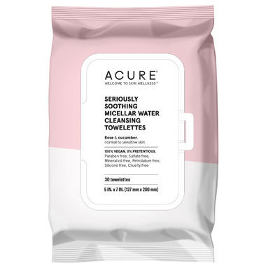 Acure Seriously Soothing Micellar Water Towelettes Acure Seriously Soothing Micellar Water Towelettes