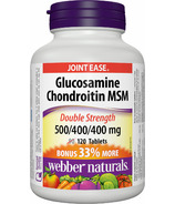 Webber Naturals Glucosamine, Sulfate de Chondroïtine et MSM format boni