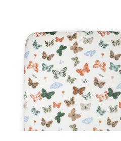 Little Unicorn Cotton Muslin Crib Sheet Butterflies