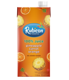 Rubicon Exotic 100% Juice Pineapple Carrot Orange