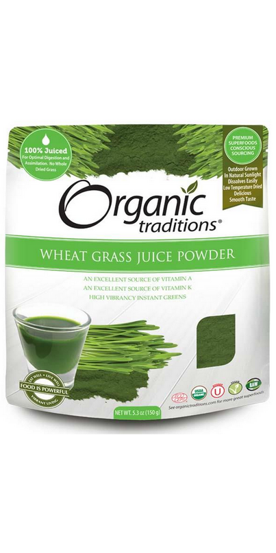 Buy Organic Traditions Wheat Grass Juice Powder At Wellca Free Shipping 35 In Canada 3143