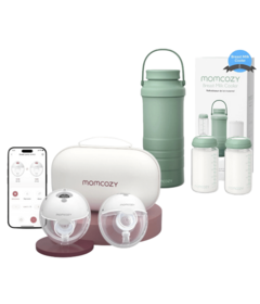 Momcozy All in One Breast Pump + Portable Breastmilk Cooler Bundle