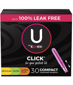U by Kotex Click Compact Multipack Tampons Unscented