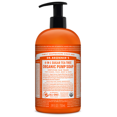 Dr. Bronner\'s 4-in-1 Sugar Tea Tree Organic Pump Soap Dr. Bronner\'s 4-in-1 Sugar Tea Tree Organic Pump Soap