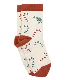 Q for Quinn Socks Candy Cane