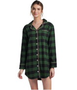 Hatley Forest Green Plaid Women's Flannel Nightdress
