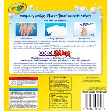 Buy Crayola Ultra-clean Washable Broad Line Markers Bold Colours At 