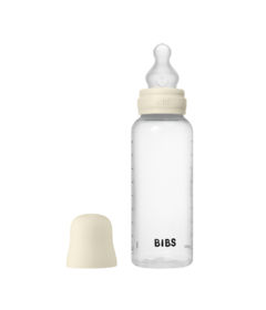 BIBS Round Silicone Medium Flow Baby Bottle Ivory