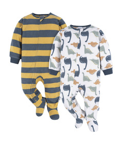 Gerber Childrenswear Footed Blanket Sleepers Dinos