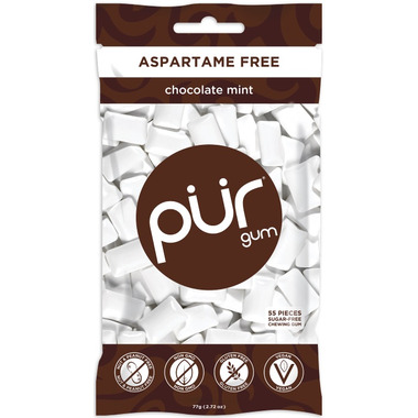 PUR Sugar-Free Gum Chocolate Mint Bag PUR Sugar-Free Gum Chocolate Mint Bag