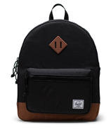 Herschel Supply Heritage Youth Backpack Black and Saddle Brown