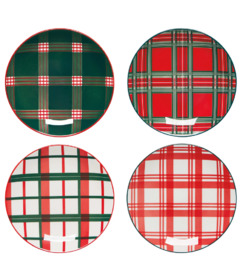 Now Designs By Danica Appetizer Plates Holiday Plaid