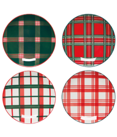 Now Designs By Danica Appetizer Plates Holiday Plaid