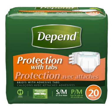 Buy Depend Incontinence Protection with Tabs Maximum Absorbency Small/Medium  at