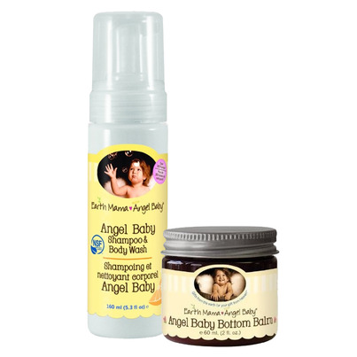 Earth Mama Angel Baby Shampoo & Body Wash Bundle - Buy Bottom Balm & Save 50% on Shampoo & Body Wash