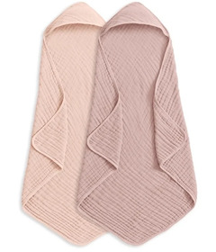 Comfy Cubs Hooded Towel Pack Mauve and Blush