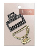 kitsch Mini Open Shape Claw Clips Gold