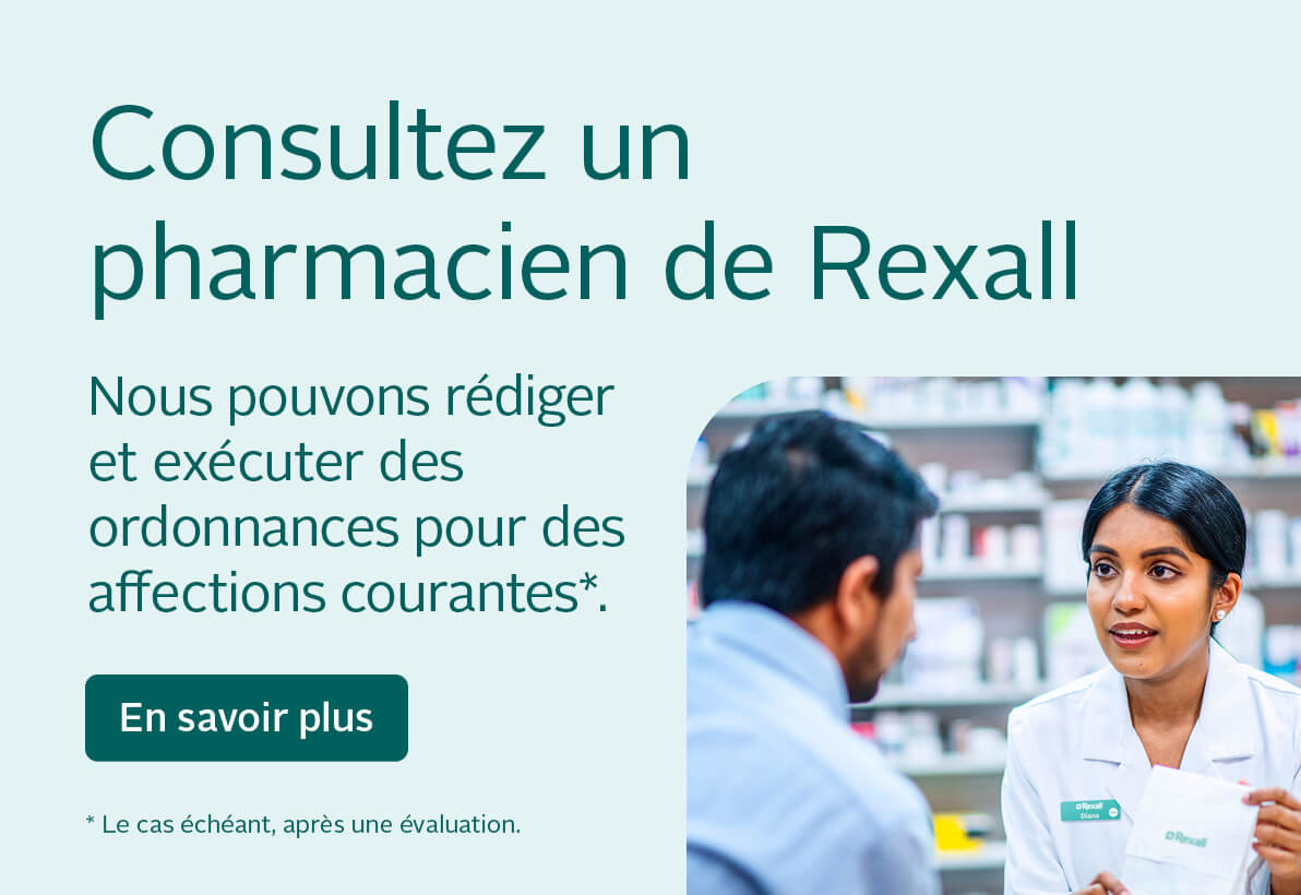 Consultez un pharmacien de Rexall