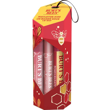 Burt's Bees Geschenkset „Mistletoe Kiss" – 3 Natürliche Lippenpflege-Produkte Für Weiche, Farbige Lippen