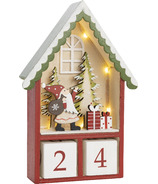 Silver Tree House Shaped Advent Block Calendar