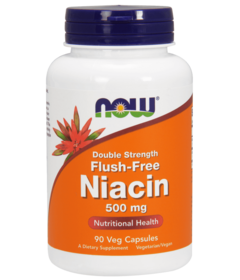 NOW Foods Flush-Free Niacin Double Strength 500mg