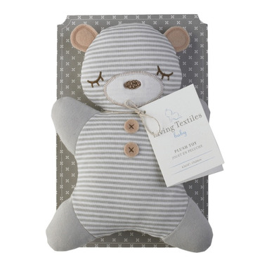 Living Textiles 2d Plush Bear Toy With Rattle