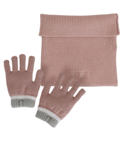 Calikids Knit Neckwarmer and Glove Mysty Rose Bundle