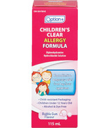 Option+ Formule claire pour enfants contre les allergies Bubblegum