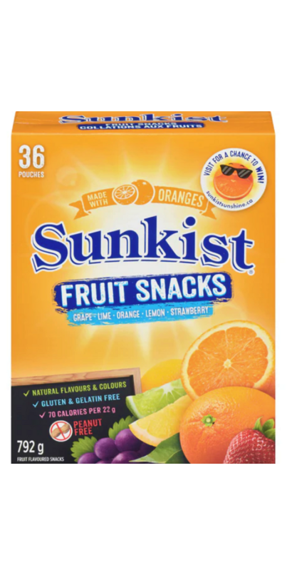 Buy Sunkist Fruit Snacks 36 Pack at Well.ca | Free Shipping $35+ in Canada