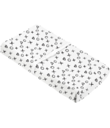 Kushies Changing Flannel Pad Cover XO Black & White