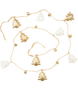 Silver Tree Metal Tree Garland Gold & White