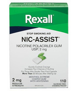 Rexall gomme de nicotine extra forte Nic-Assist 2 mg menthol extrême